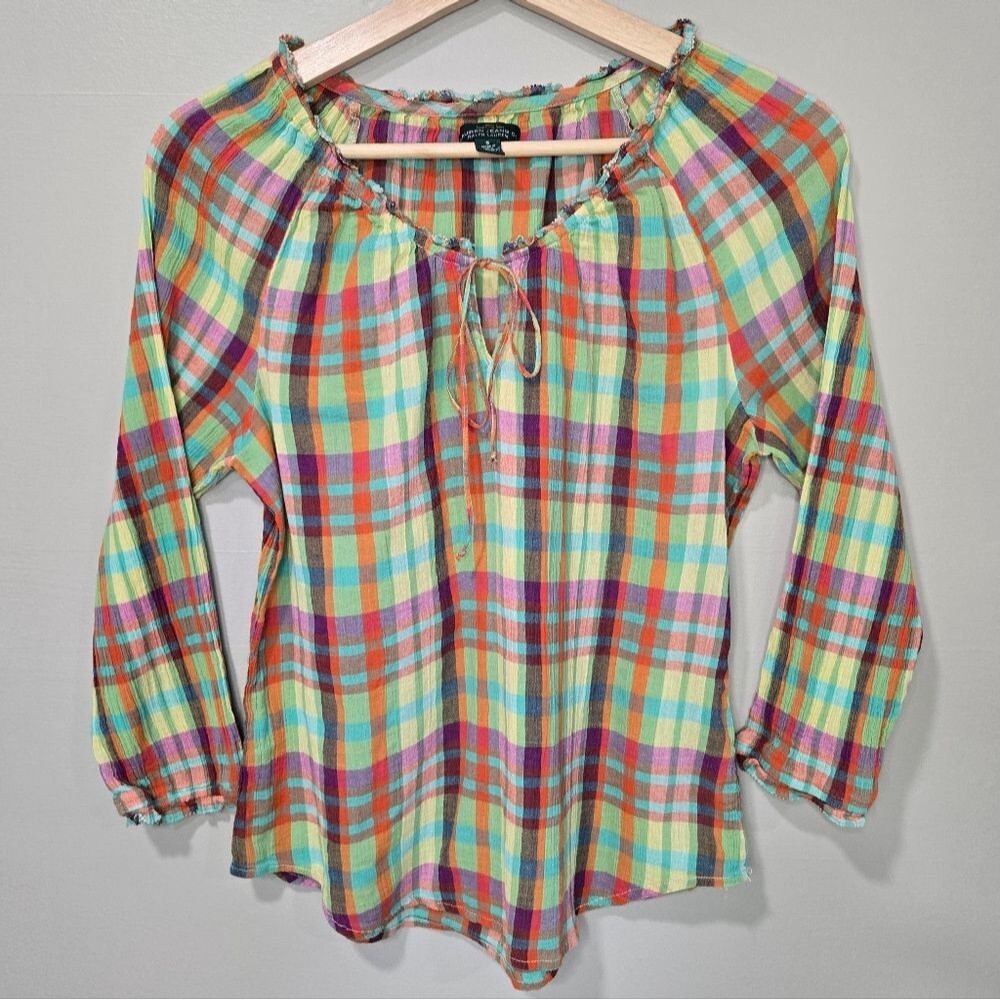 Lauren jeans Co Ralph Lauren Colorful Plaid Women's Top